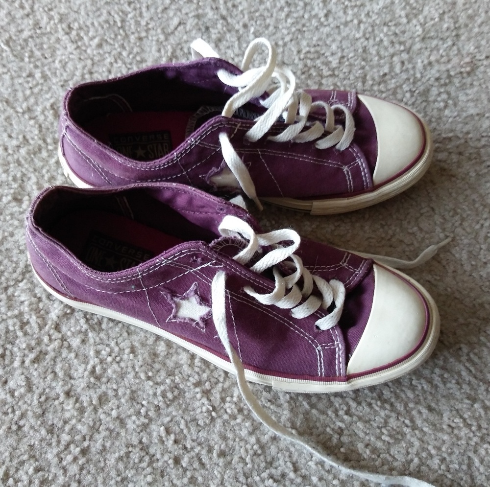 Purple Low Top One Star Converse